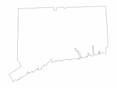 Plik dxf mapy stanu Connecticut