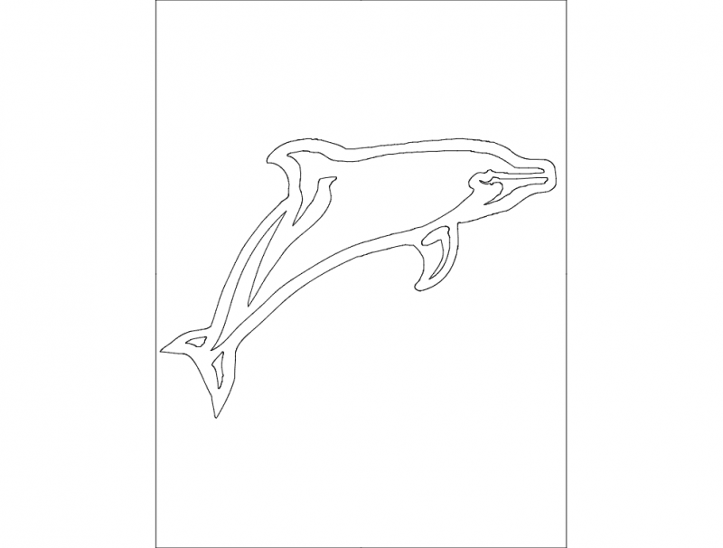 Golfinho (Дельфин) dxf File