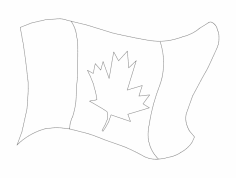 Канадский флаг dxf файл