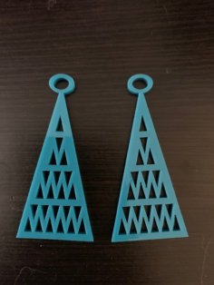 Laser Cut Triangle Pattern Earrings