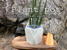 Plant Pot With Internal Water Tunnels 3D Printer Model