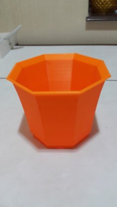 Octagon Flower Pot 3D Printer Model