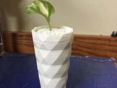 Diamond Faceted Flower Vases 3D Printer Model