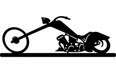 Fichier dxf de vélo chopper