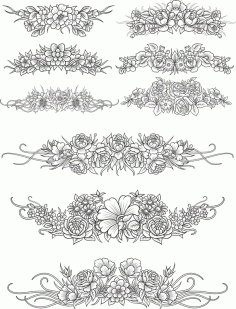 Conjunto de decoración de flores
