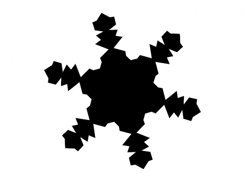Snowflake Silhouette 4xb dxf file