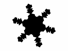 Snowflake Silhouette 4xb dxf File