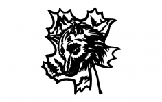 Plik DXF z liściem dębu wilka