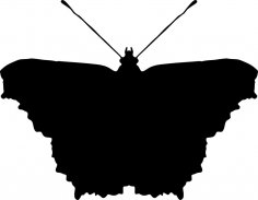 Silhouette clipart butterfly Free Vector
