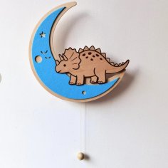 Laser Cut Dino Triceratops Lamp Kids Room Decor