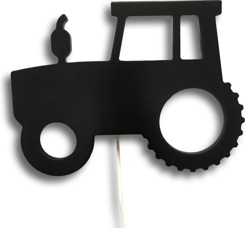 Laser Cut Wooden Tractor Wall Lamp Kids Room Decor