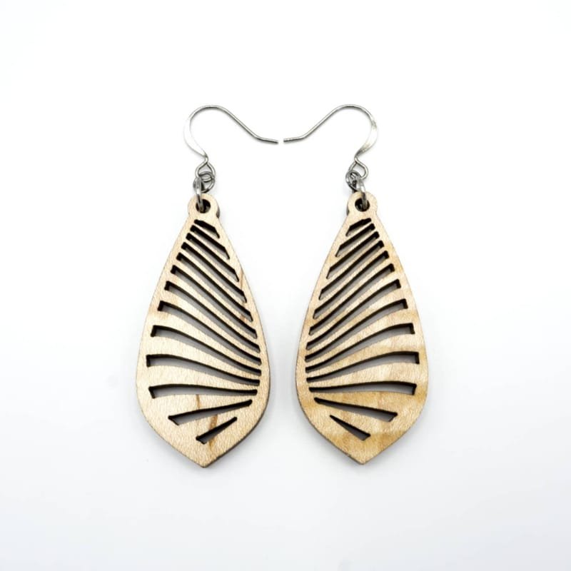 Laser Cut Wooden Jewelry Dangle Earrings