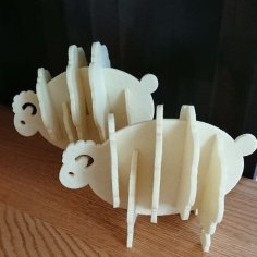 Laser Cut Felt Sheep Drink Coasters Set With Holder