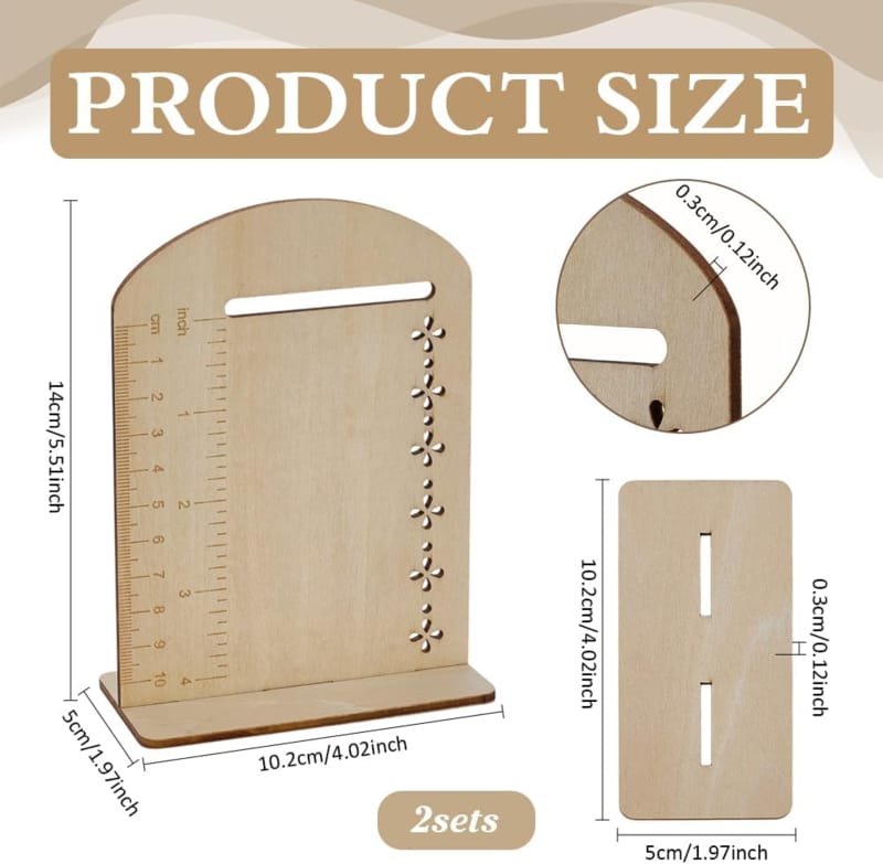 Laser Cut Earring Measurement Display Stand
