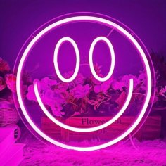 Laser Cut Smile Face Neon Sign