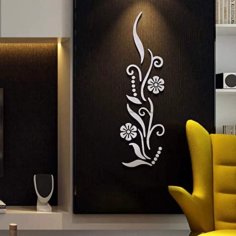 Laser Cut Floral Wall Decor