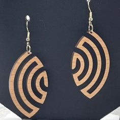 Laser Cut Wood Earrings Gift for Her
