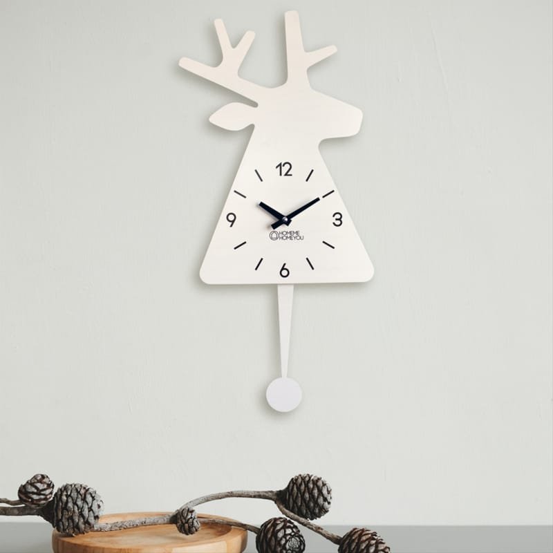 Laser Cut Nordic Deer Wall Clock Modern Design