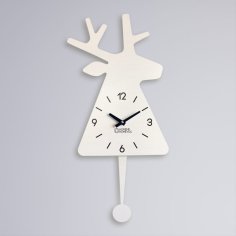 Laser Cut Nordic Deer Wall Clock Modern Design