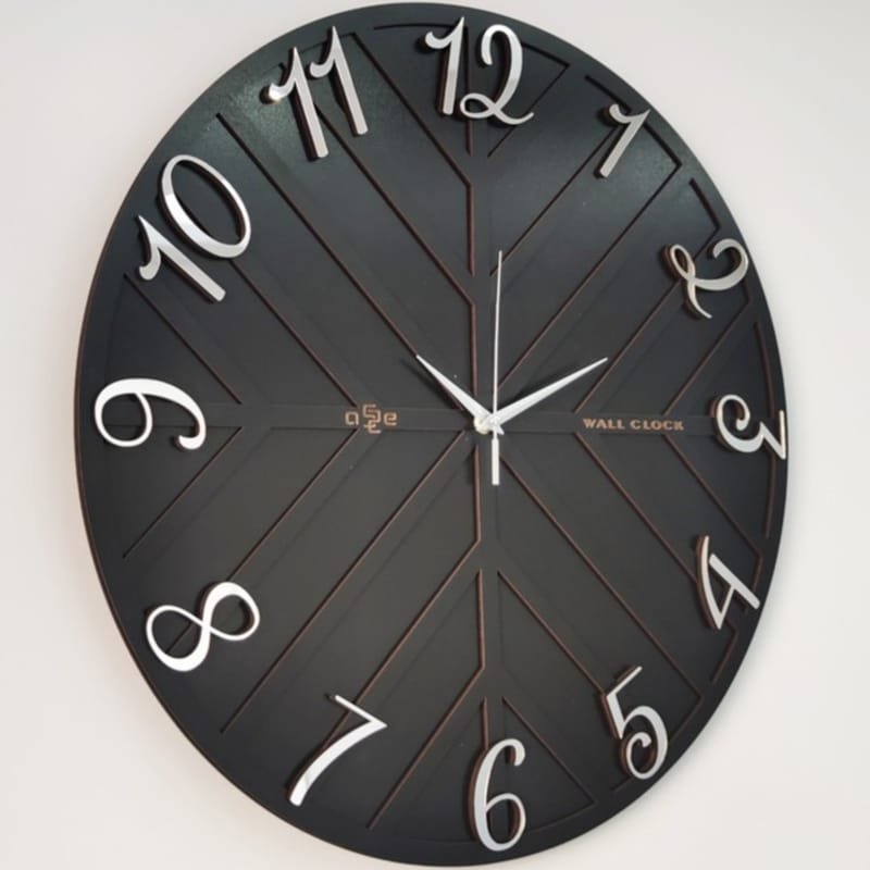 Laser Cut Modern Wall Clock Wooden Plexi Numeral Large Wall Clock
