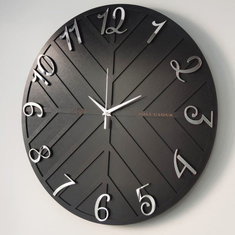 Laser Cut Modern Wall Clock Wooden Plexi Numeral Large Wall Clock