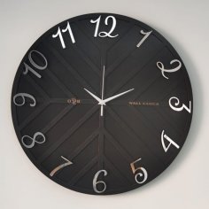 Laser Cut Modern Wall Clock Wooden Plexi Numeral Large Wall Clock