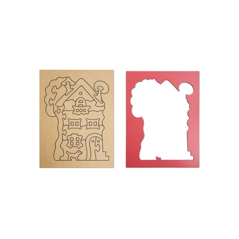 Laser Cut House Shape Puzzle, 3D Jigsaw Puzzle