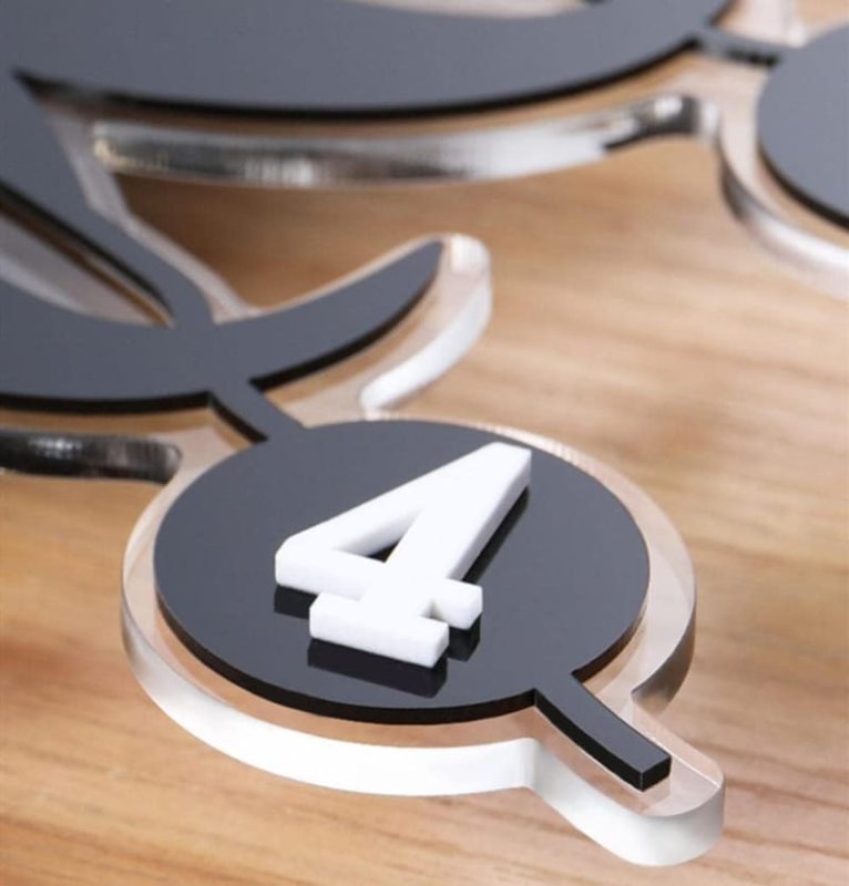 Laser Cut Sun and Moon Shape Wall Clock, Fashion Irregular Clock Home Decor