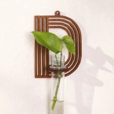 Laser Cut English Letter Shape Wooden Plant Propagation Station