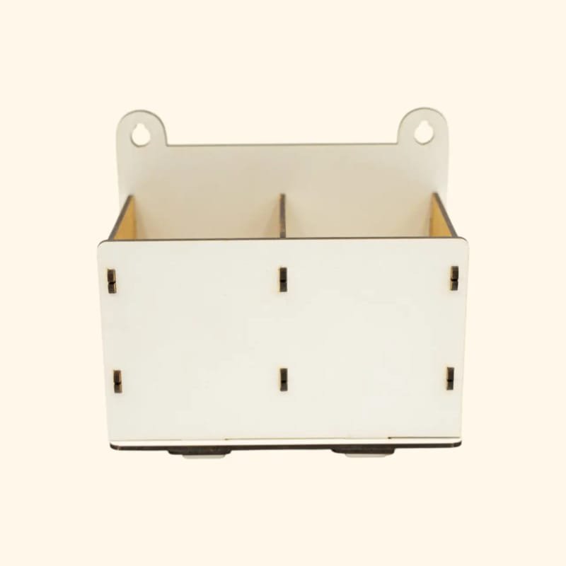 Laser Cut Aerosol Spray Can Holder, Storage Rack 2 Compartments