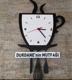 Laser Cut Personalised Kitchen Wall Clock