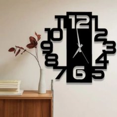 Laser Cut Unique Numbers Wall Clock