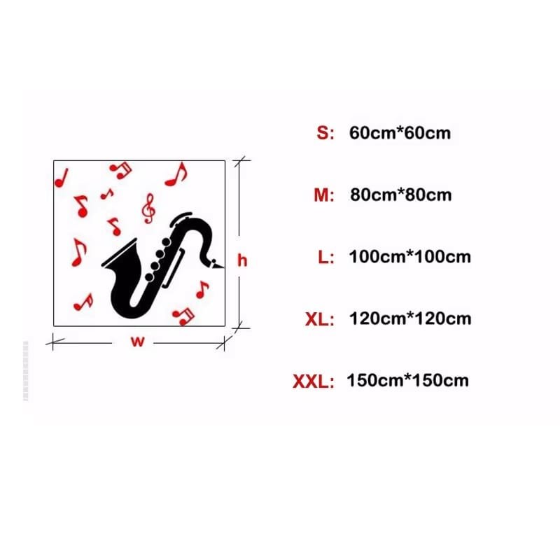 Laser Cut Saxophone With Musical Notes Music Classroom 3D Wall Decor