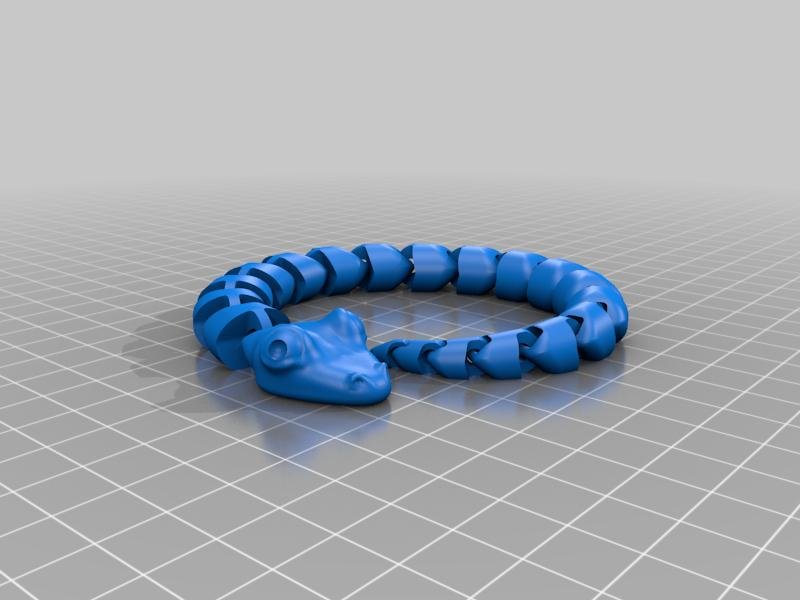 Articulated Snake 3D Printer Model Download Free STL File - 3axis.co