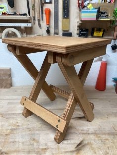 Laser Cut Folding Stool