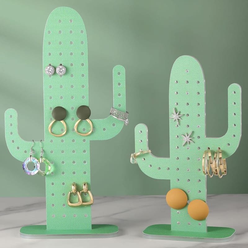 Laser Cut Cactus Jewelry Stand Earring Holder