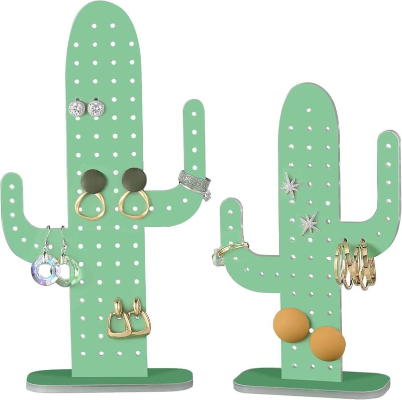 Laser Cut Cactus Jewelry Stand Earring Holder