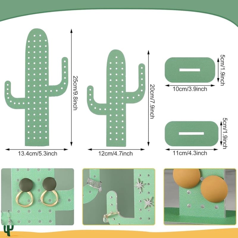 Laser Cut Cactus Jewelry Stand Earring Holder