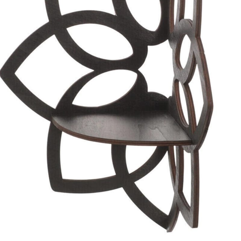 Laser Cut Flower Shape Corner Shel