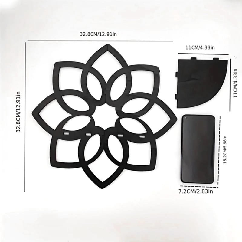 Laser Cut Flower Shape Corner Shel