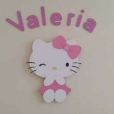 Laser Cut Hello Kitty Room Decor – Hello Kitty Personalized Name Decor