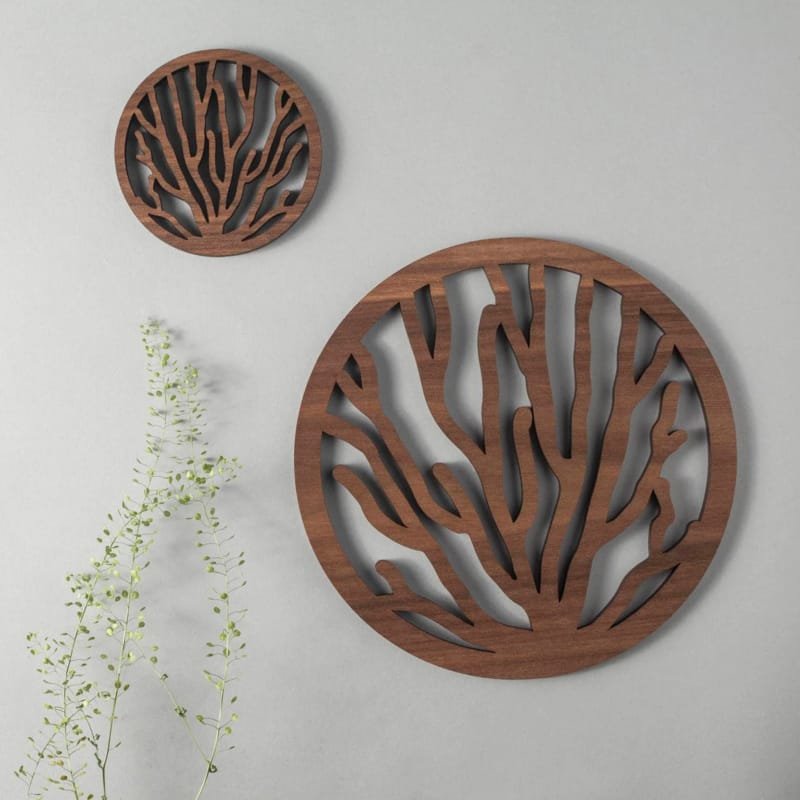 Laser Cut Coral Pattern Drinks Coasters