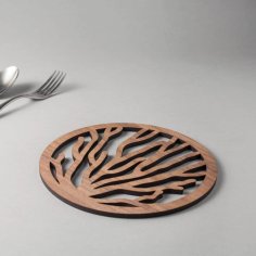 Laser Cut Coral Pattern Drinks Coasters
