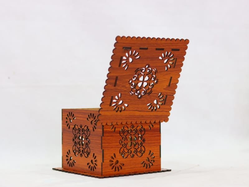 Laser Cut Intricate Wood Box With Lid