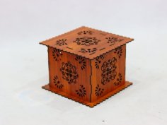 Laser Cut Intricate Wood Box With Lid