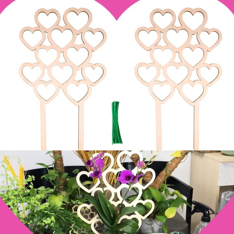 Laser Cut Heart Trellis for Indoor Potted Plants Climbing Vine Fixed Frame