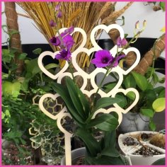 Laser Cut Heart Trellis for Indoor Potted Plants Climbing Vine Fixed Frame
