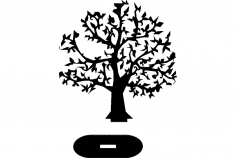 درخت با فایل dxf پایه