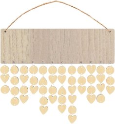Laser Cut Family Wall Hanging Birthday Calendar Board