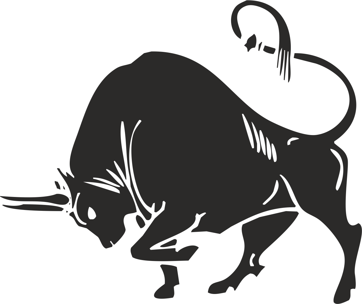 Download Bull silhouette vector Free Vector cdr Download - 3axis.co